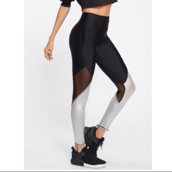 Two Tone Mesh Insert Leggings...Sz: Small & Medium - Picture 3 of 5